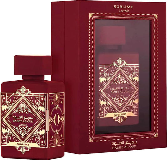 (Red) Badee Al Oud Sublime Perfume Unisex / Eau De Parfum by Lattafa