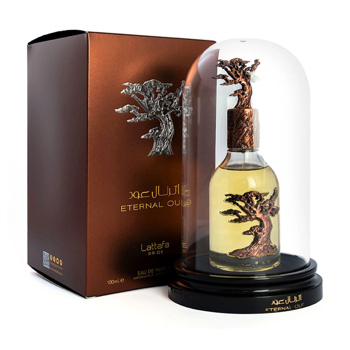 Eternal Oud EDP - 100ml - Lattafa Pride Elite Collection - Balanced scent with Amber, Sweet, Powdery Fruit, and warm Oud