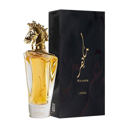 Maahir - GOLD 100ml Eau de Parfum Lattafa - Unisex - Floral, Woody, Fruity, Sweet and Musky
