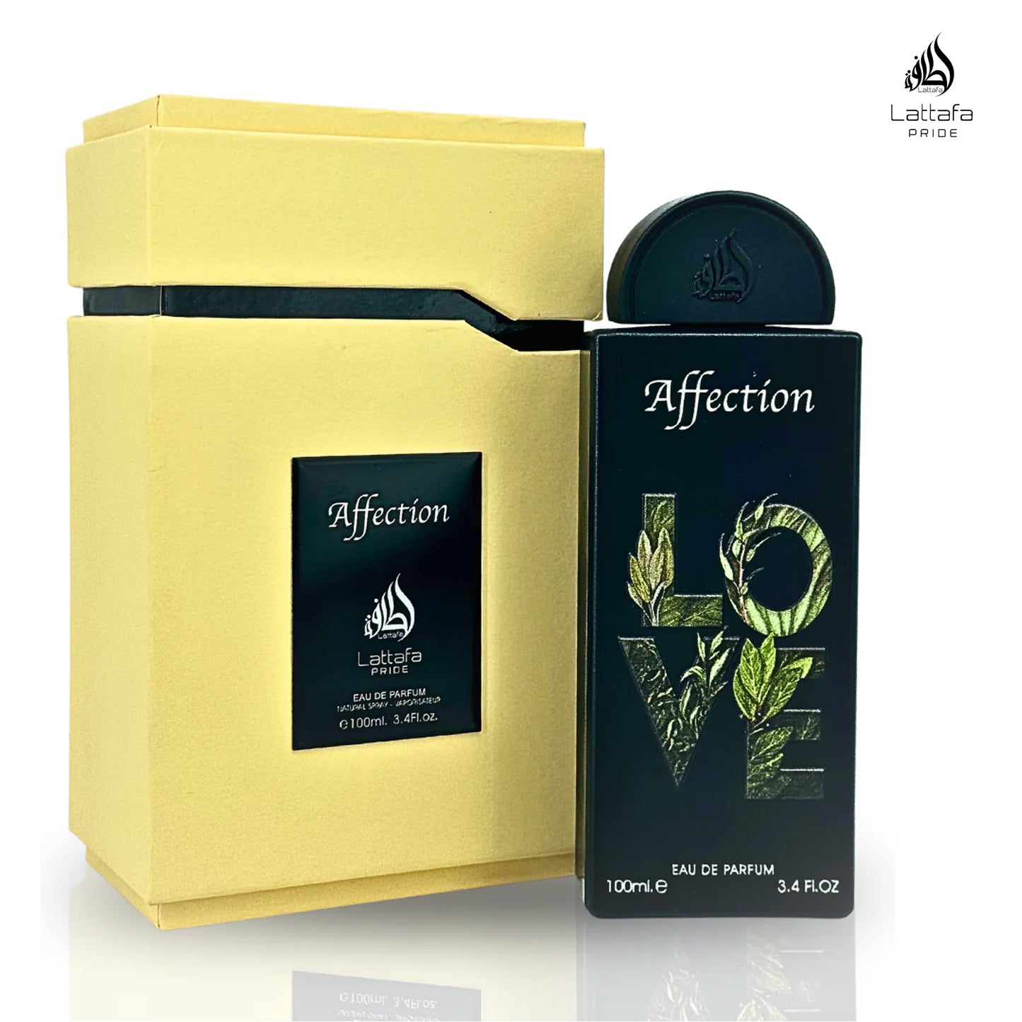 Affection Lattafa Pride 100ml EDP perfume bottle and box