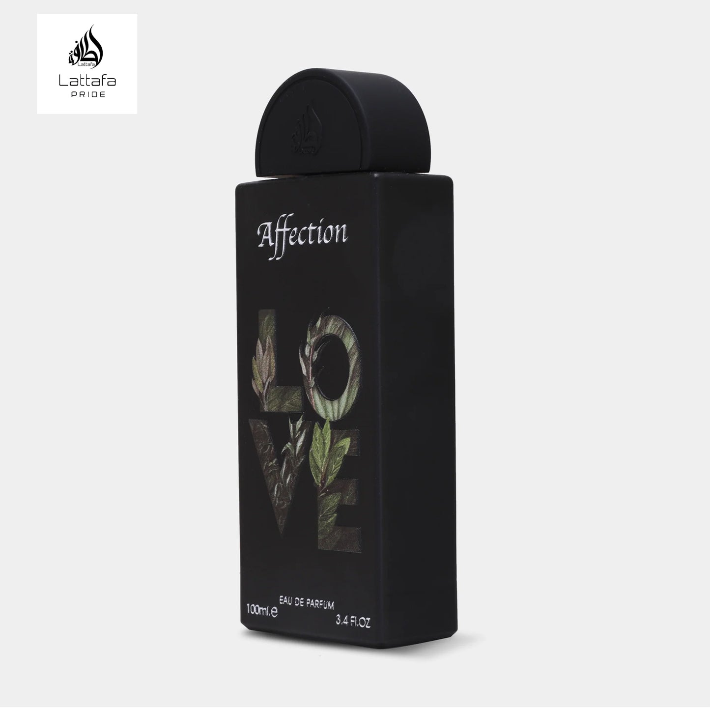 Affection Lattafa Pride 100ml EDP perfume bottle angled view