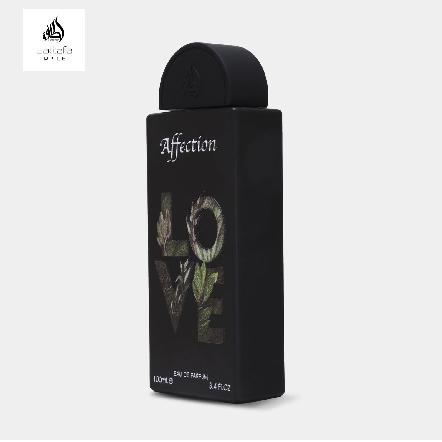 Affection Lattafa Pride 100ml EDP perfume bottle angled view