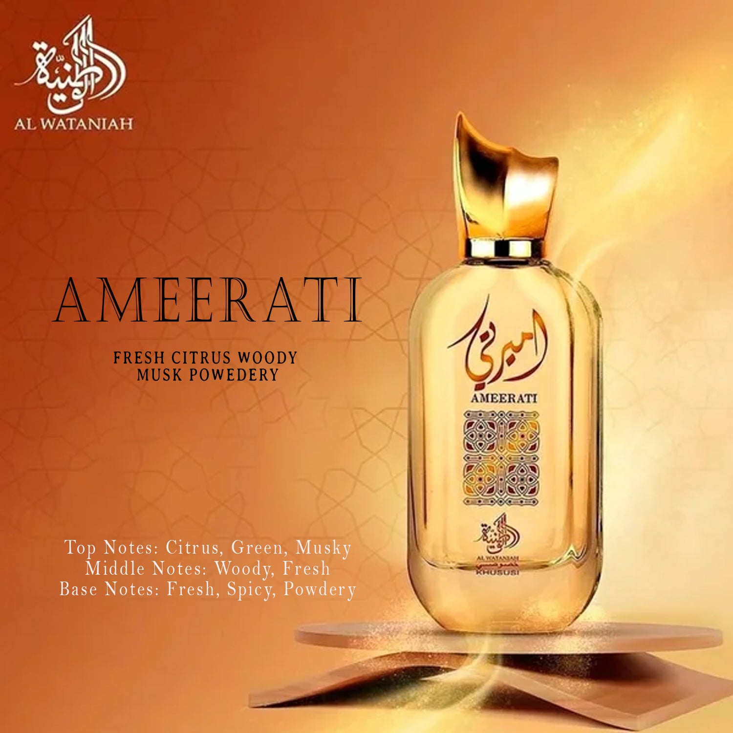 Ameerati Perfume Eau De Parfum 100ml by Al Wataniah Khususi perfume notes and scent profile banner