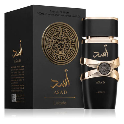 Asad Perfume - Eau De Parfum 100ml by Lattafa bottle and box 