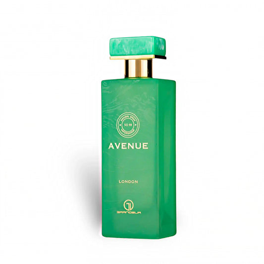 Avenue London 100ml EDP by Grandeur bottle angled