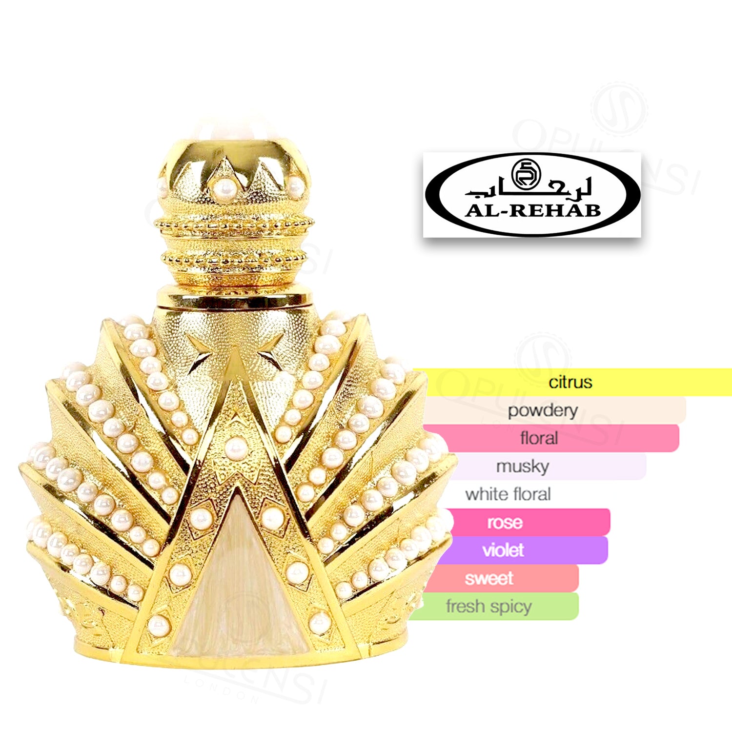 Bahrain Pearl 50ml EDP Spray by Al Rehab perfume scent profile diagram