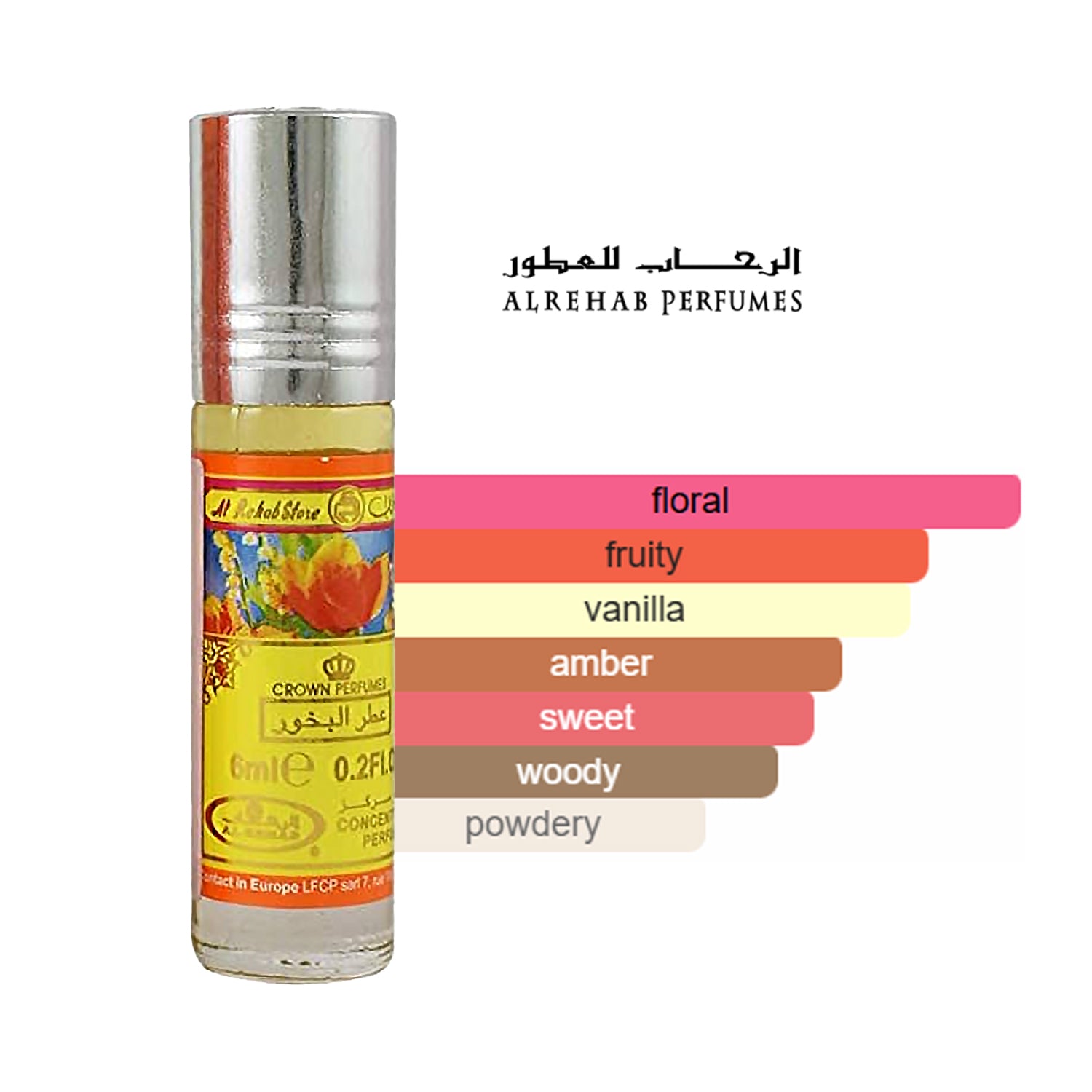 Bakhour 6ml Concentrated Perfume Oil by Al Rehab perfume scent profile