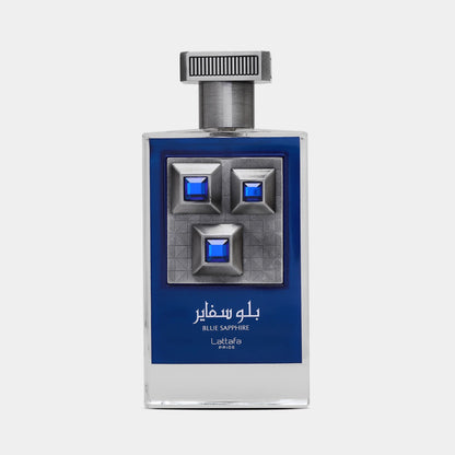 Blue Sapphire Perfume 100ml EDP by Lattafa Pride bottle front view