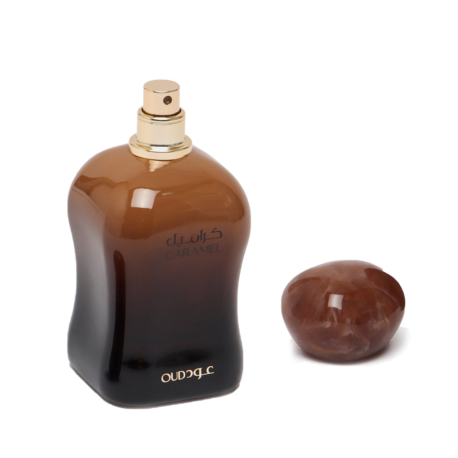 Caramel Oud EDP 100ml Ard Al Zaafaran lid and spray
