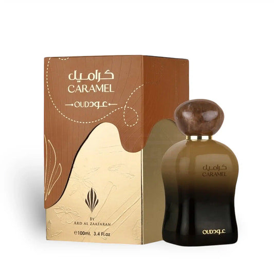 Caramel Oud EDP 100ml Ard Al Zaafaran box and bottle
