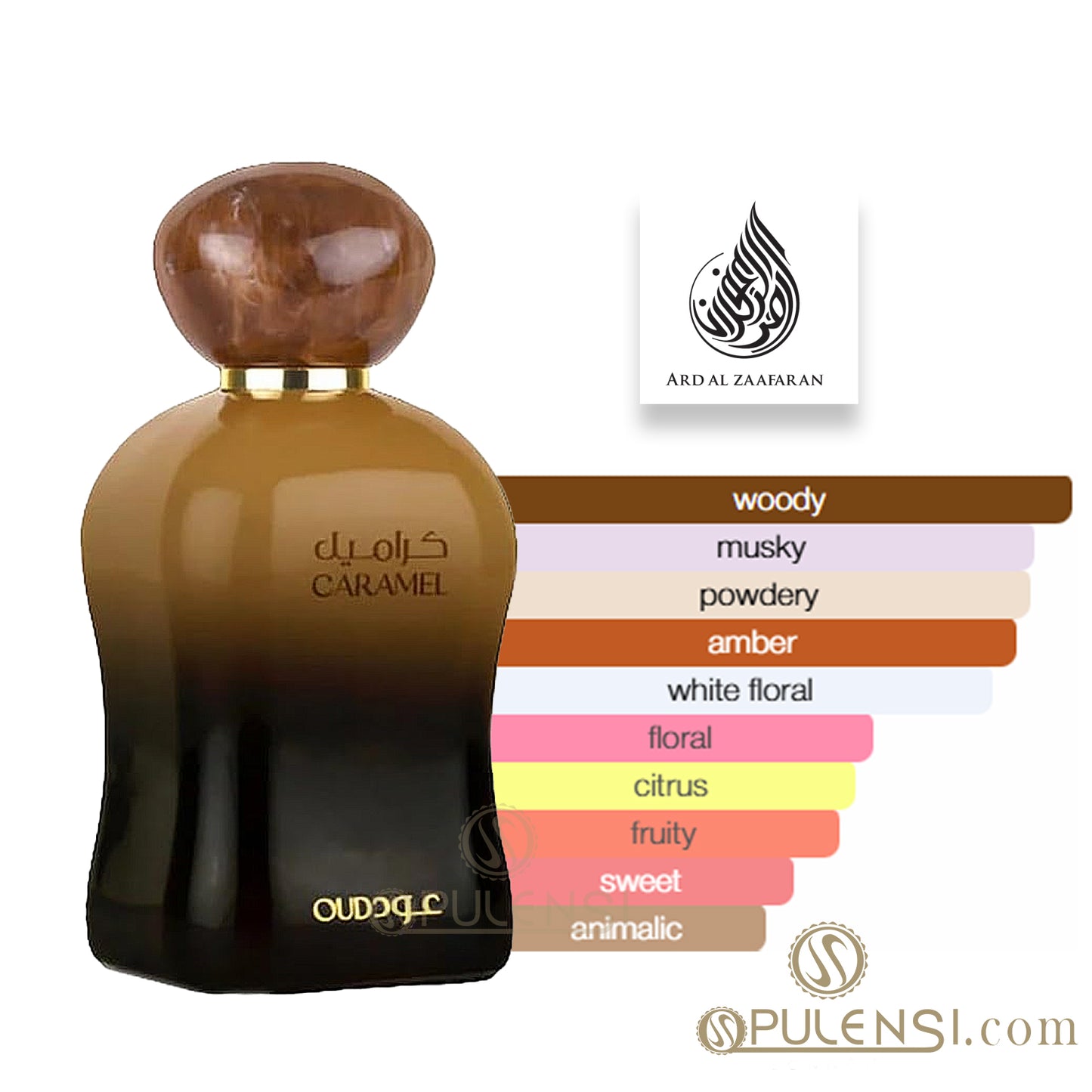 Caramel Oud EDP 100ml Ard Al Zaafaran perfume scent profile diagram