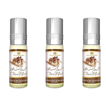 Choco Musk Roll On - 6 ml Perfume Oil attar By Al-Rehab  bottle 3 bottles