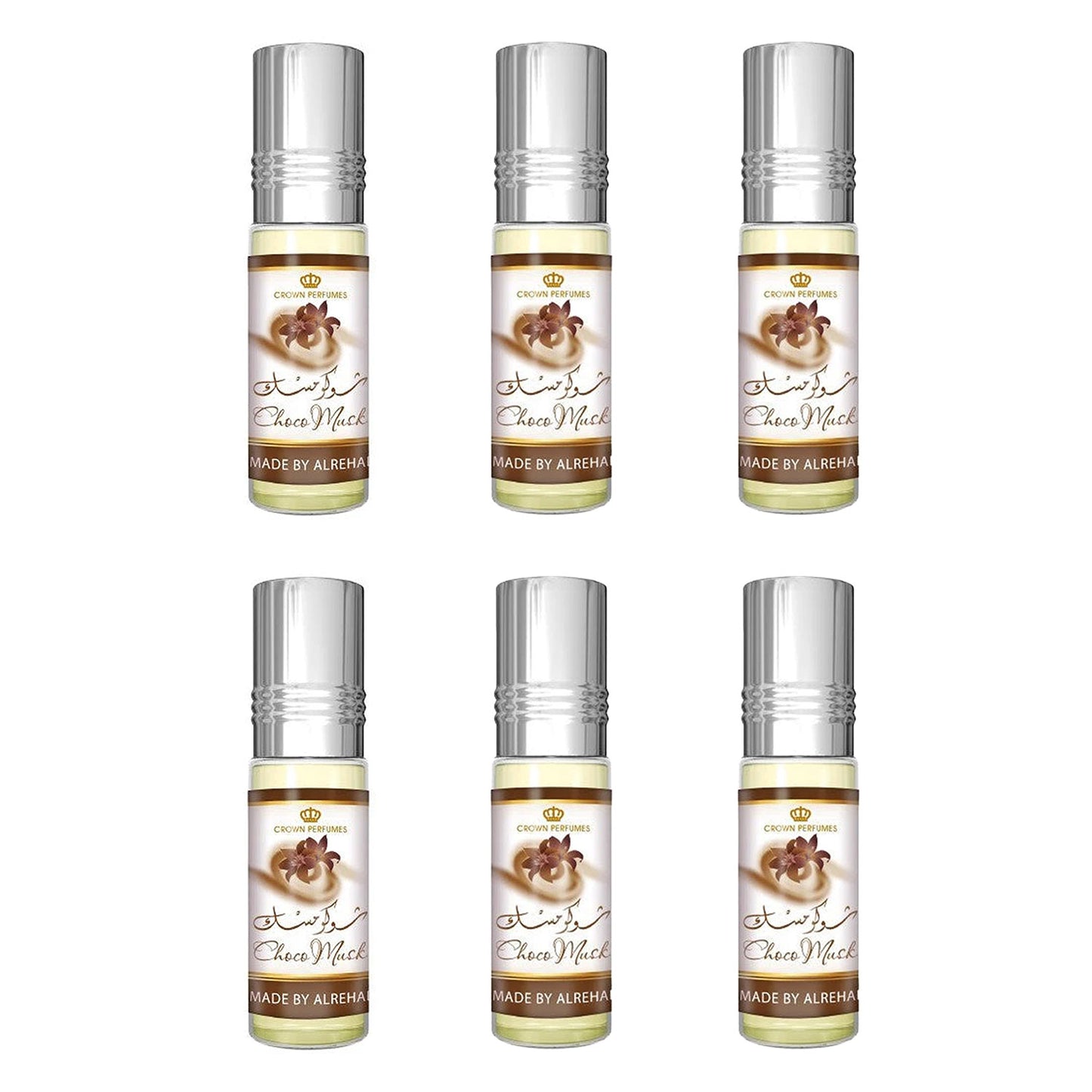 Choco Musk Roll On - 6 ml Perfume Oil attar By Al-Rehab  bottle 6 bottles