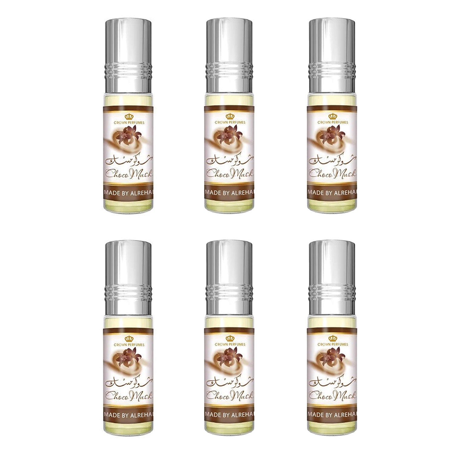 Choco Musk Roll On - 6 ml Perfume Oil attar By Al-Rehab  bottle 6 bottles