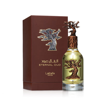 Eternal Oud EDP - 100ml - Lattafa Pride Elite Collection - Balanced scent with Amber, Sweet, Powdery Fruit, and warm Oud