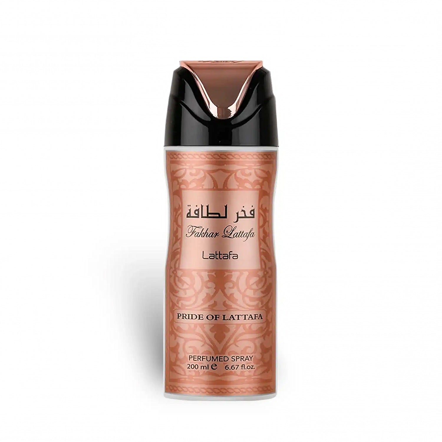 Fakhar Lattafa Rose Gold Perfumed Body Spray bottle can