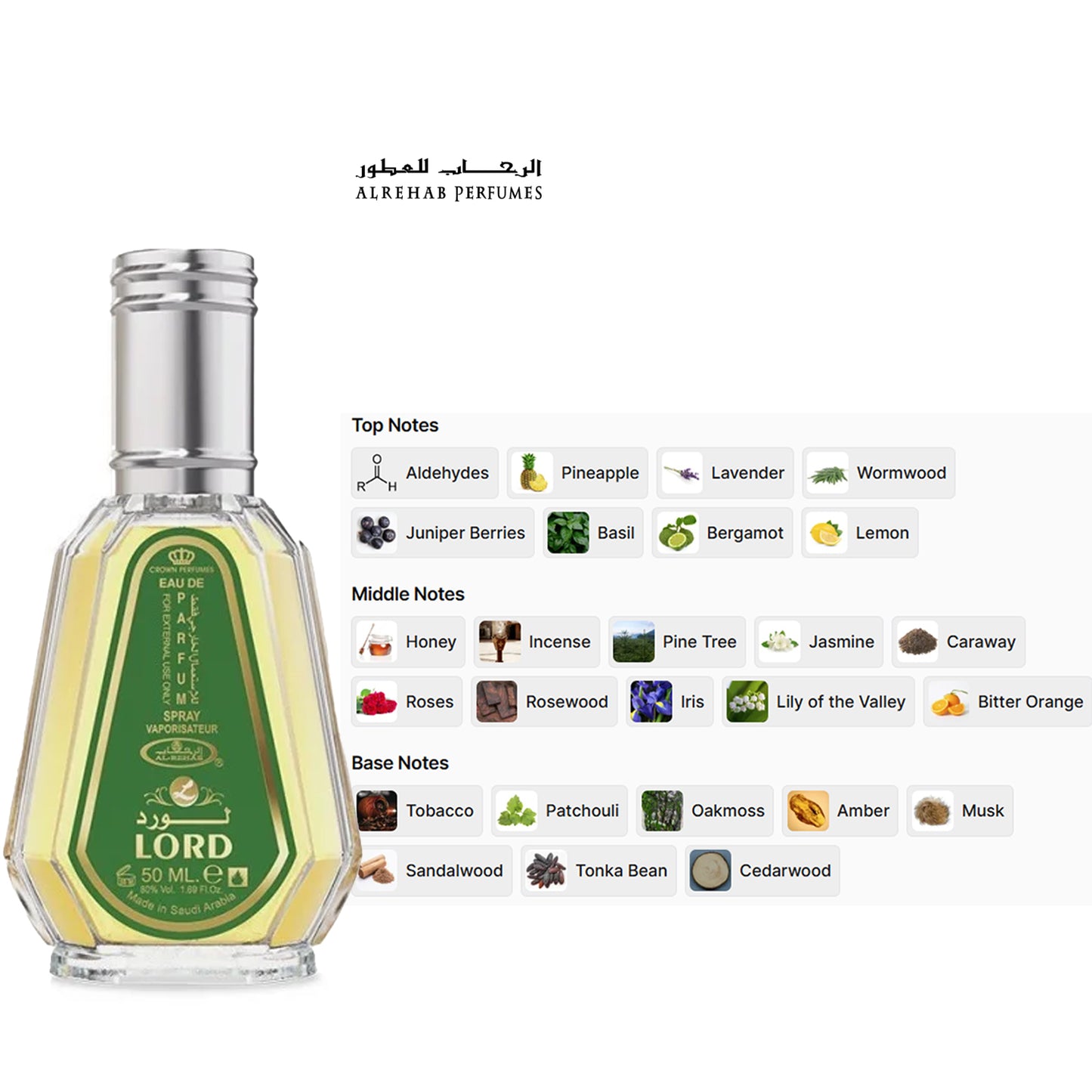 Lord EDP 50ML Perfume by Al-Rehab perfume notes