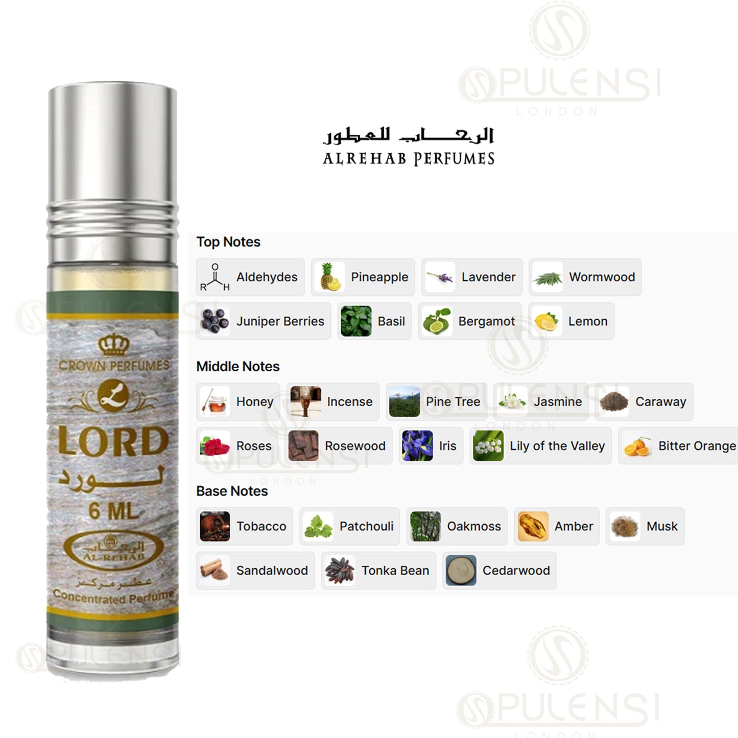 Lord 6ml concentrated Oil Perfume by Al-Rehab