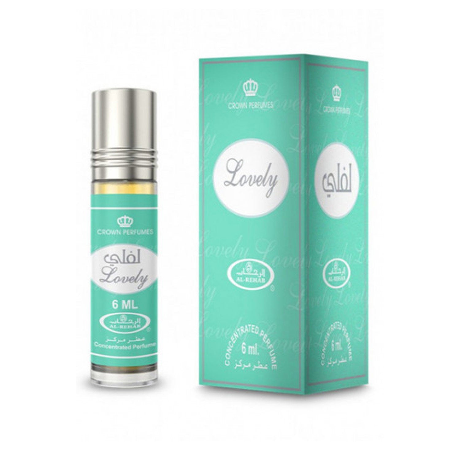 Lovely 6ml Concentrated Perfume Oil by Al-Rehab bottle and box