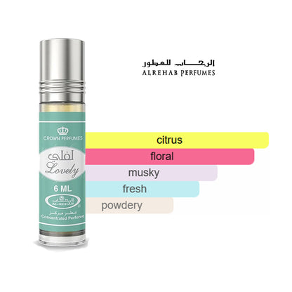 Lovely 6ml Concentrated Perfume Oil by Al-Rehab perfume notes 6ml