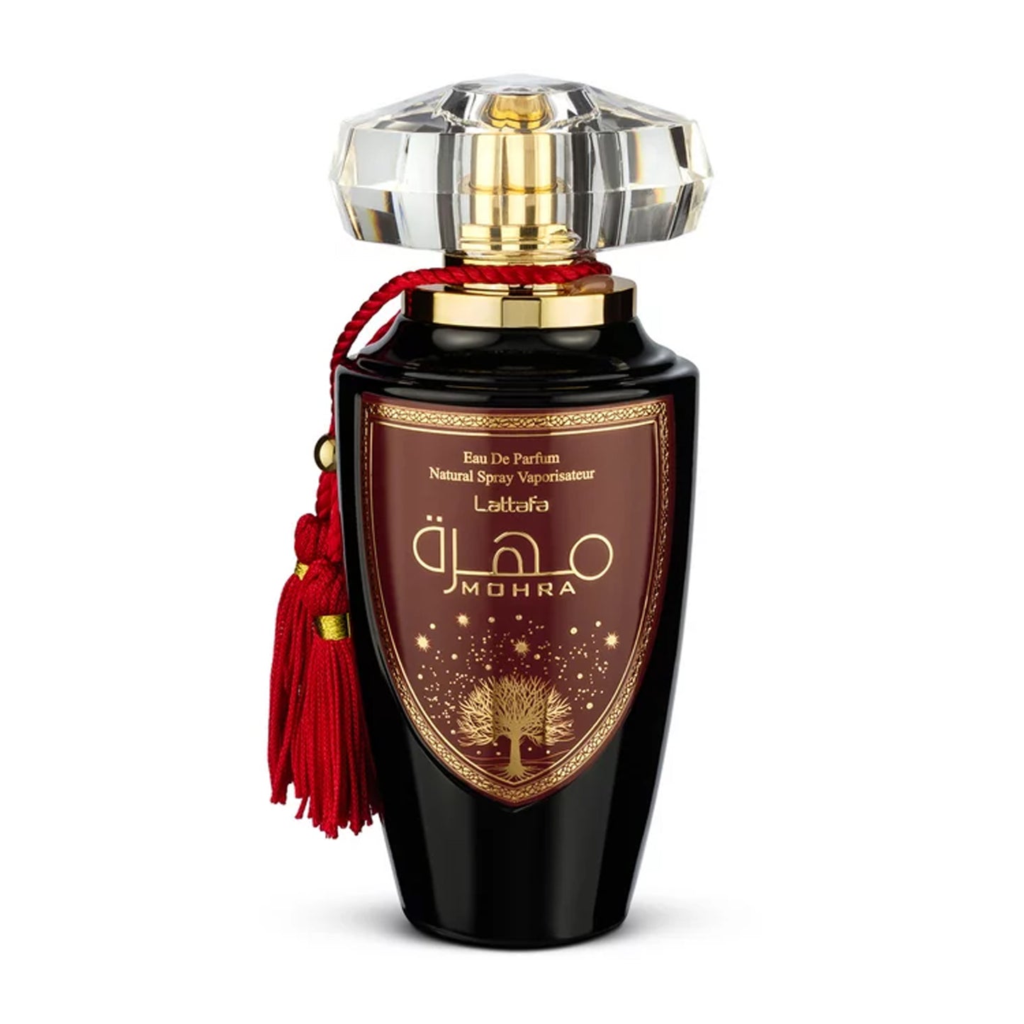 Mohra Eau De Parfum 100ml by Lattafa bottle display