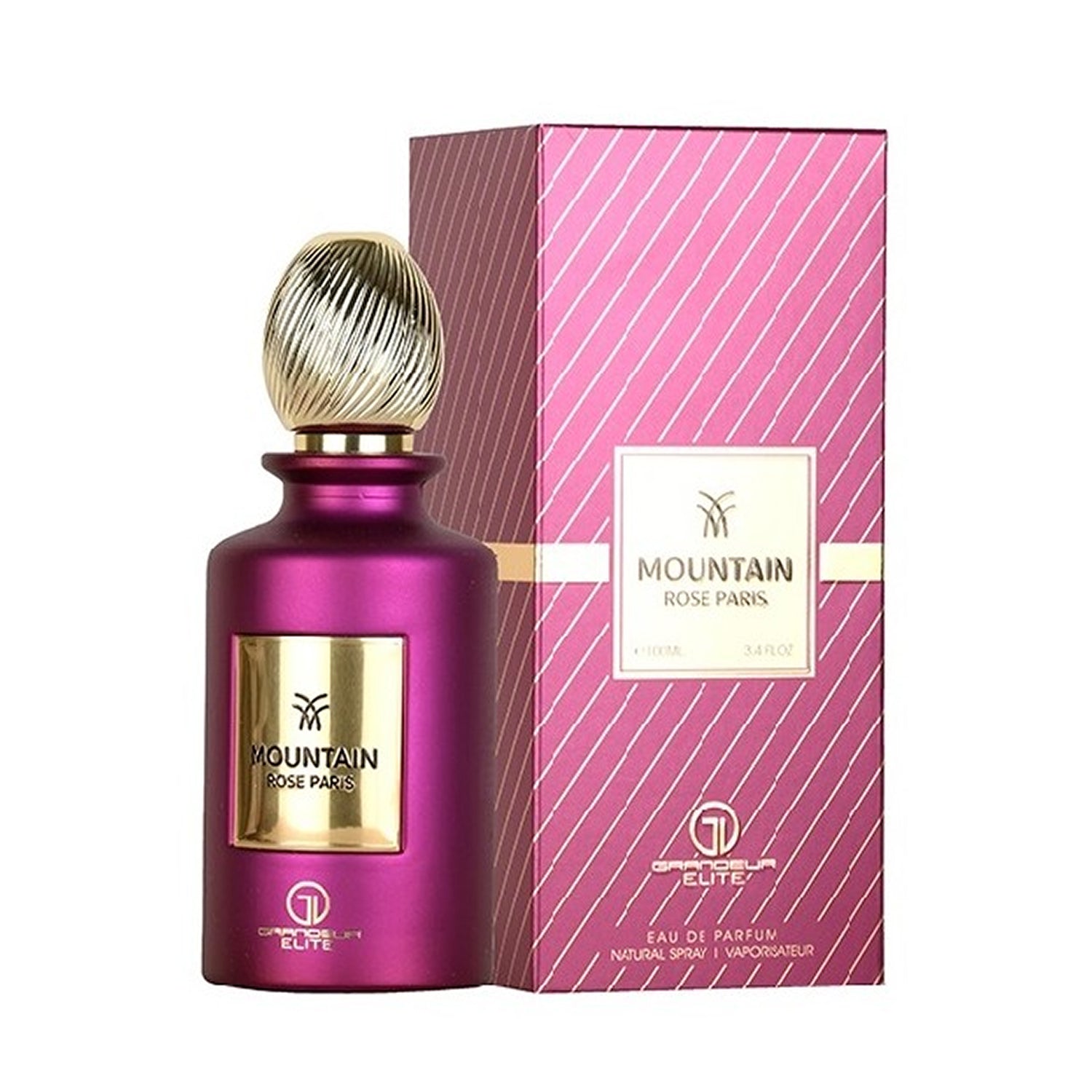 Mountain Rose Paris EDP perfume by Grandeur Al Watania bottle and box