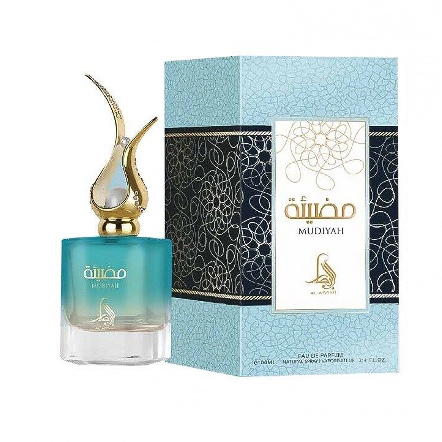 Mudiyah Eau De Parfum 100ml by Al Absar bottle and box