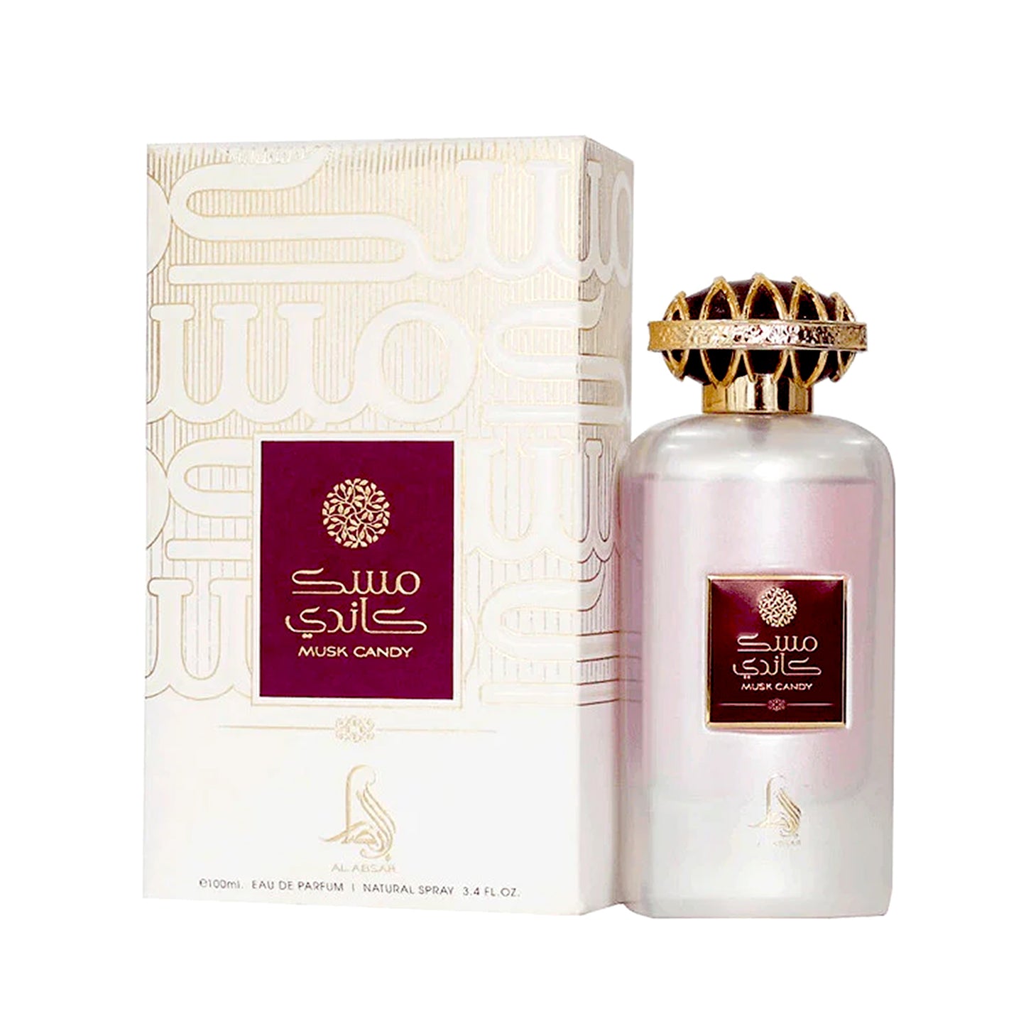 Musk Candy Eau de parfum - 100ml by Al Absar bottle and box right view