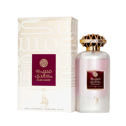 Musk Candy Eau de parfum - 100ml by Al Absar bottle and box right view