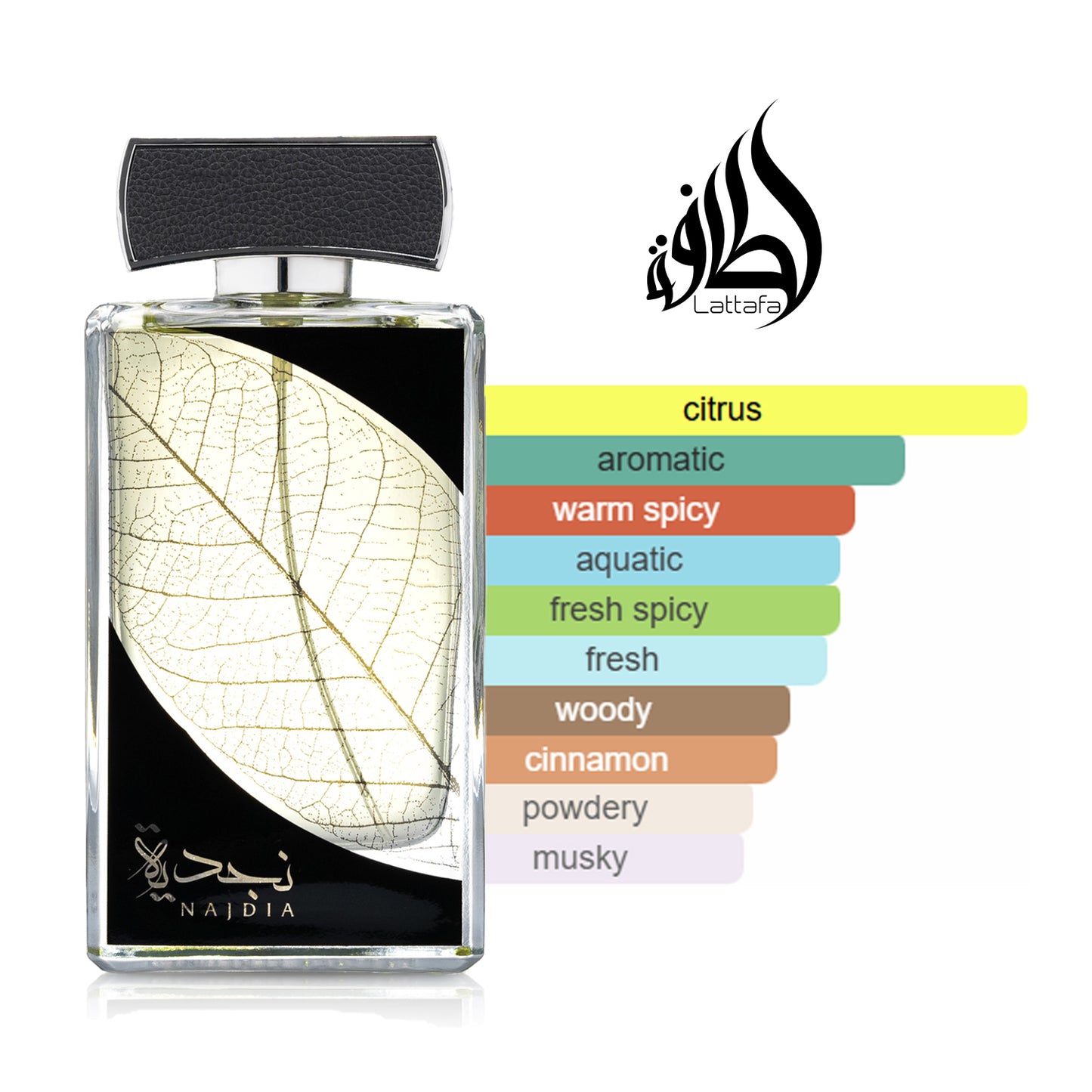 Najdia Perfume Eau De Parfum 100ml  perfume scent profile diagram