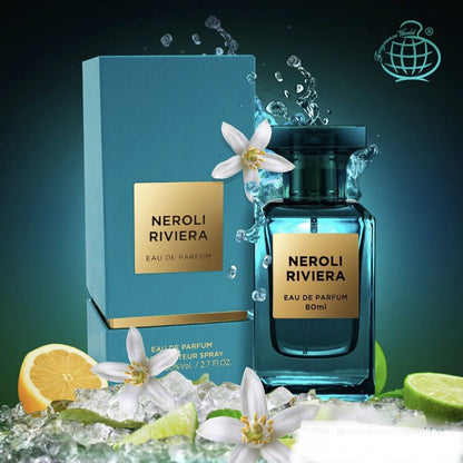 Neroli Riviera 80ml EDP by Fragrance World perfume notes banner