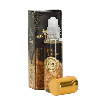 Oud 24 Hours 10ml Oil Roll-On Ard Al Zaafaran bottle with lid off