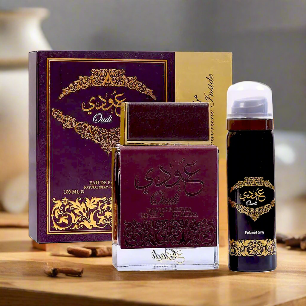 Oudi 100ml EDP with Perfumed Deodorant by Ard Al Zaafaran Gift Set