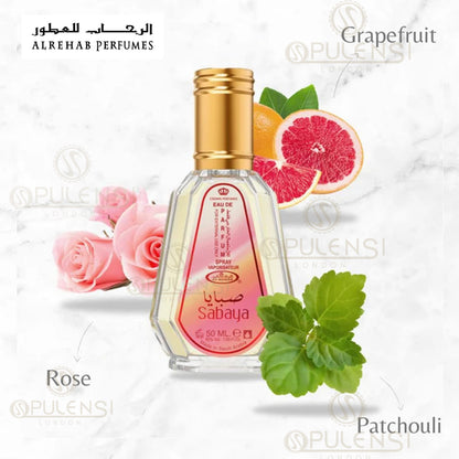 Sabaya 50ml Eau de Parfum spray by Al-Rehab notes banner