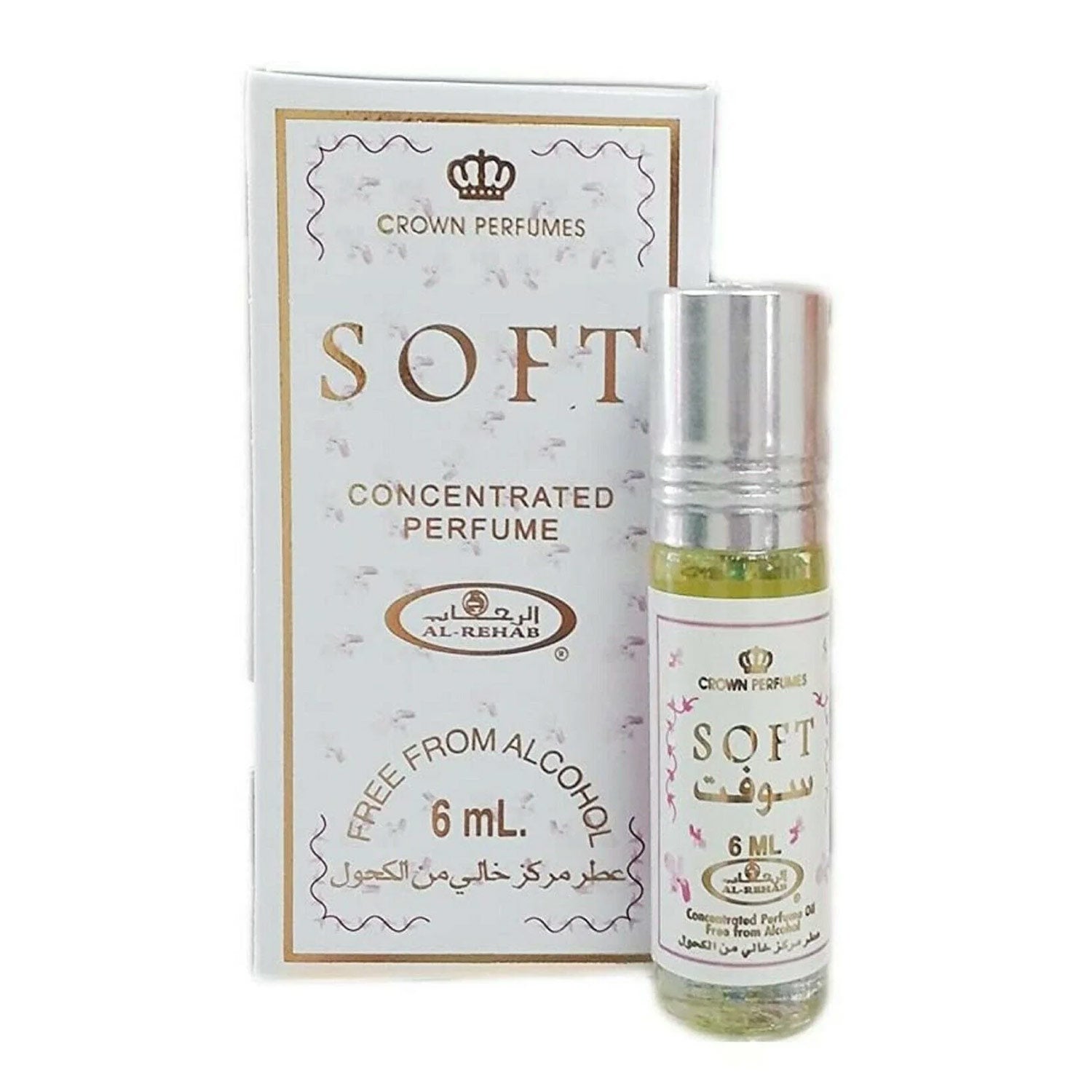 Soft Roll On - 6 ml by Al rehab Perfume Oil bottle and box