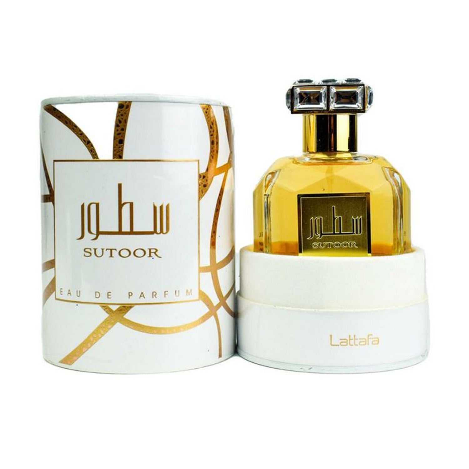 Sutoor Perfume 100ml EDP by Lattafa box and bottle open