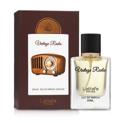 Vintage Radio EDP 20ml (0.6oZ) By Lattafa Pride bottle and box