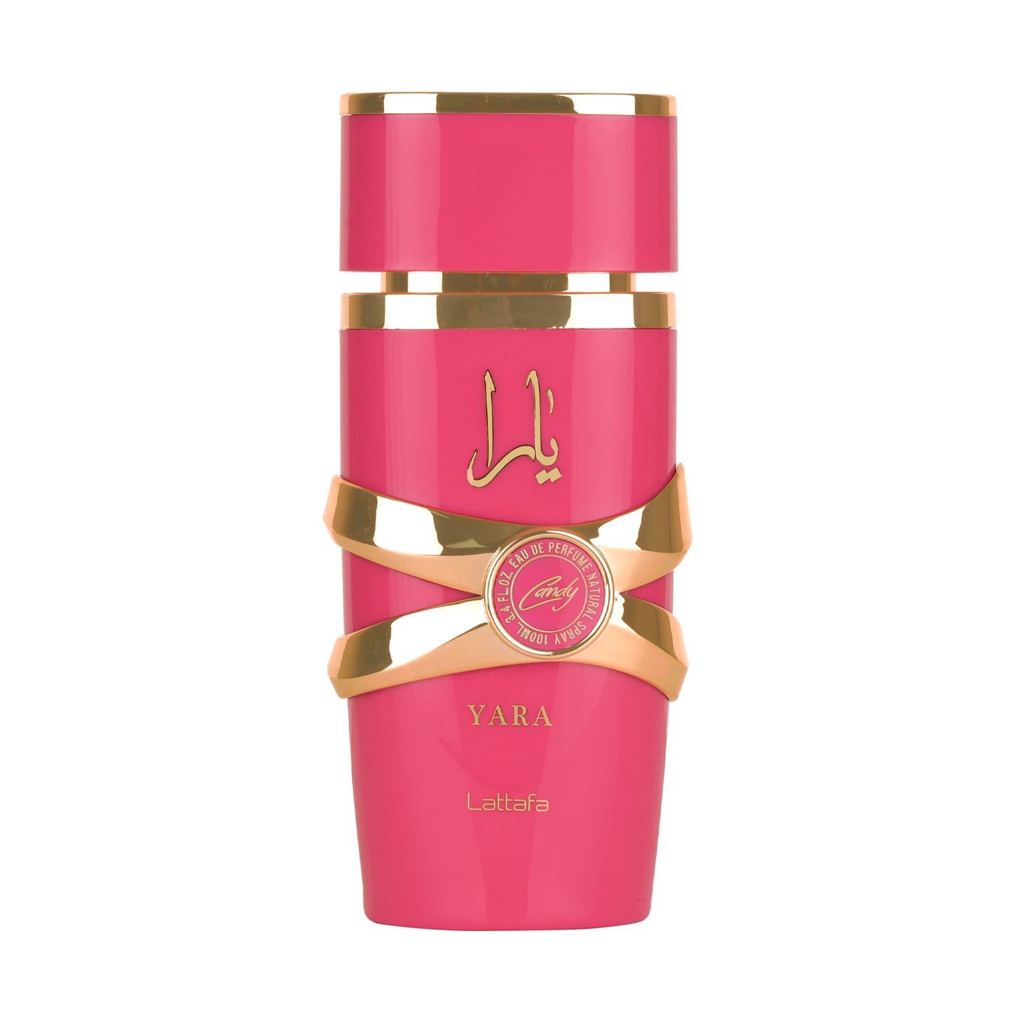 Yara Candy 100ml EDP By Lattafa bottle dark pink