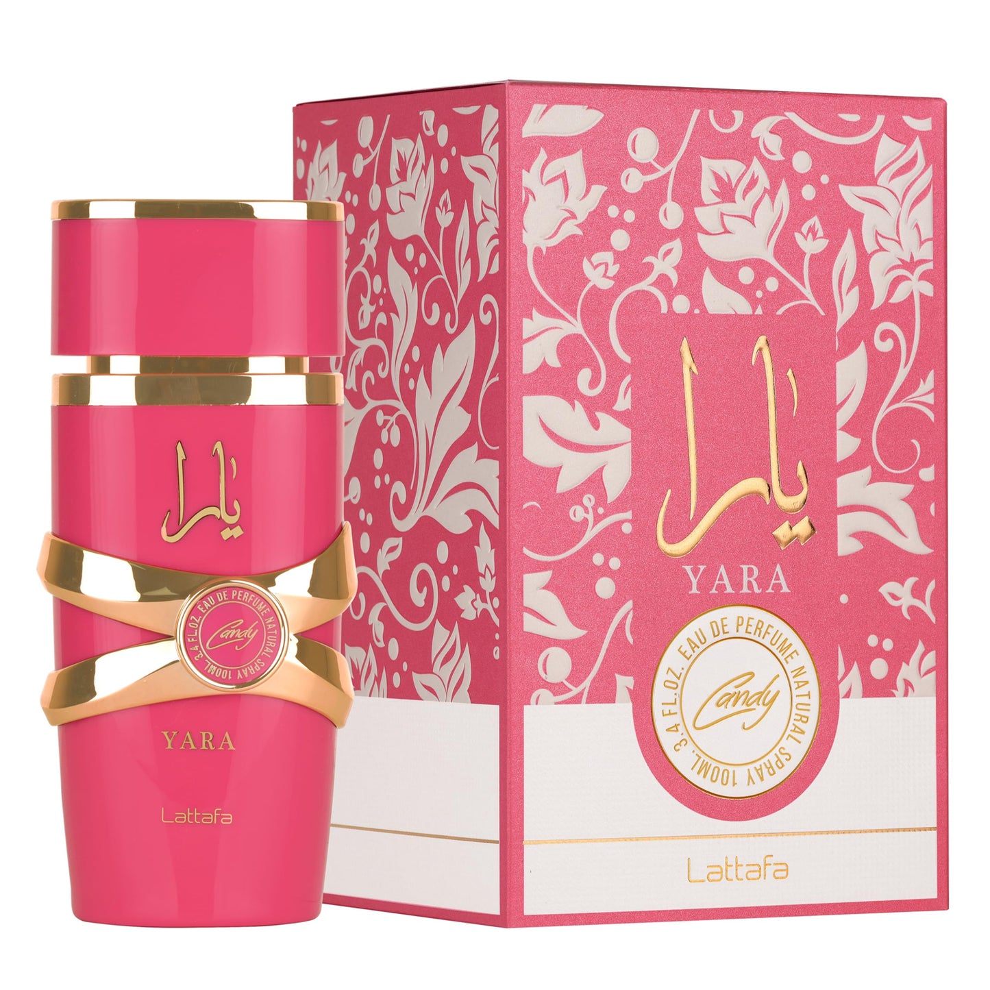 Yara Candy 100ml EDP By Lattafa bottle and box