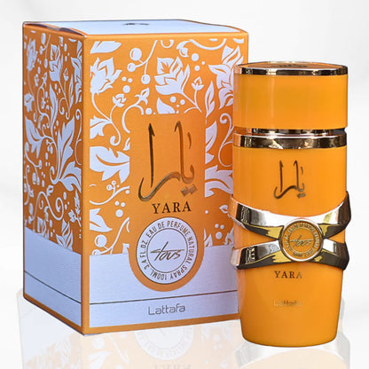 Yara Tous Orange bottle and box Lattafa