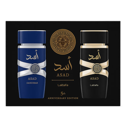 Asad & Asad Zanzibar Eau De Parfum Sprays 100ML 5th Anniversary Edition Gift Set