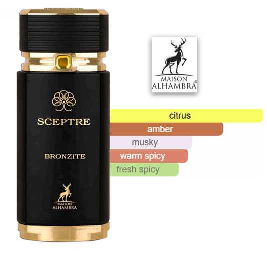 Sceptre Bronzite 100ml EDP by Maison Alhambra perfume scent profile diagram