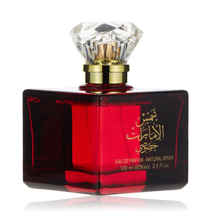 Shams Emarat Khususi EDP ard al Zaafaran red bottle